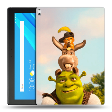 Силиконовый чехол на Lenovo Tab 4 10 Plus с принтом Шрек Shrek Силиконовый чехол на Lenovo Tab 4 10 Plus с принтом Шрек Shrek