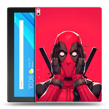 Силиконовый чехол на Lenovo Tab 4 10 Plus с принтом Дедпул Deadpool