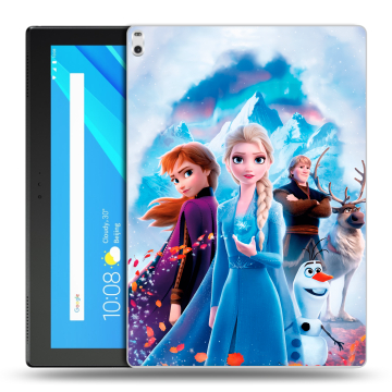 Силиконовый чехол на Lenovo Tab 4 10 Plus с принтом Холодное сердце Frozen