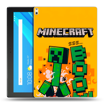 Силиконовый чехол на Lenovo Tab 4 10 Plus с принтом Майнкрафт Minecraft Силиконовый чехол на Lenovo Tab 4 10 Plus с принтом Майнкрафт Minecraft