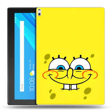 Силиконовый чехол на Lenovo Tab 4 10 Plus с принтом спанчбоб спанч боб