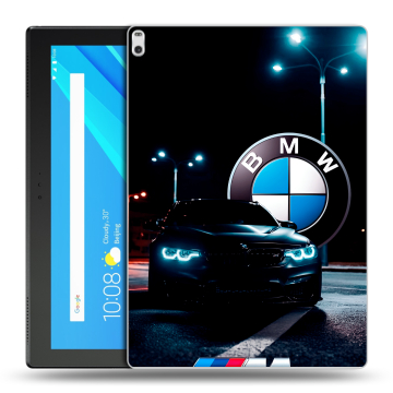 Силиконовый чехол на Lenovo Tab 4 10 Plus с принтом БМВ BMW Силиконовый чехол на Lenovo Tab 4 10 Plus с принтом БМВ BMW