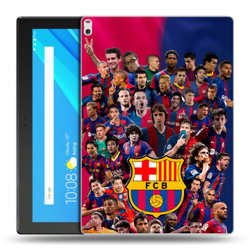 Силиконовый чехол на Lenovo Tab 4 10 Plus с принтом Барселона Barcelona