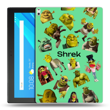 Силиконовый чехол на Lenovo Tab 4 10 Plus с принтом Шрек Shrek Силиконовый чехол на Lenovo Tab 4 10 Plus с принтом Шрек Shrek