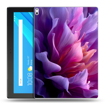 Силиконовый чехол на Lenovo Tab 4 10 Plus с принтом женский цветы