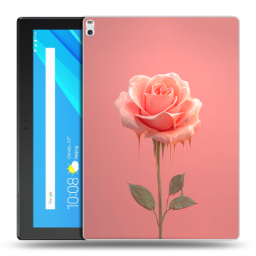 Силиконовый чехол на Lenovo Tab 4 10 Plus с принтом Розовая роза Силиконовый чехол на Lenovo Tab 4 10 Plus с принтом Розовая роза