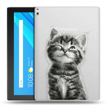 Силиконовый чехол на Lenovo Tab 4 10 Plus с принтом Котенок