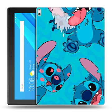 Силиконовый чехол на Lenovo Tab 4 10 Plus с принтом Лило и Стич