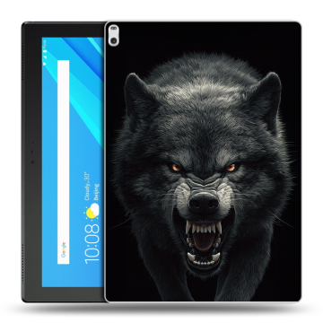 Силиконовый чехол на Lenovo Tab 4 10 Plus с принтом Волк Силиконовый чехол на Lenovo Tab 4 10 Plus с принтом Волк