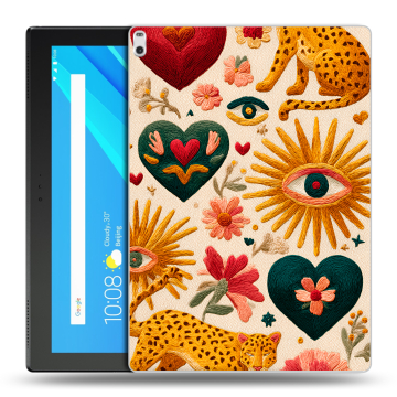 Силиконовый чехол на Lenovo Tab 4 10 Plus с принтом Модный принт Силиконовый чехол на Lenovo Tab 4 10 Plus с принтом Модный принт