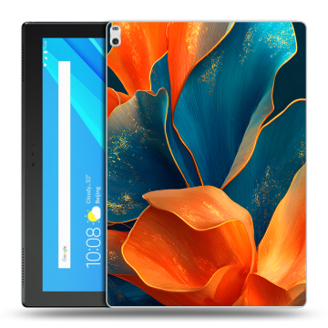 Силиконовый чехол на Lenovo Tab 4 10 Plus с принтом Цветы Силиконовый чехол на Lenovo Tab 4 10 Plus с принтом Цветы