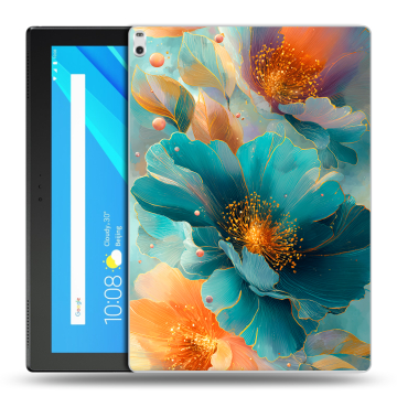 Силиконовый чехол на Lenovo Tab 4 10 Plus с принтом Цветы Силиконовый чехол на Lenovo Tab 4 10 Plus с принтом Цветы