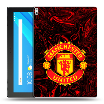 Силиконовый чехол на Lenovo Tab 4 10 Plus с принтом Manchester United