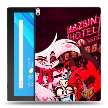 Силиконовый чехол на Lenovo Tab 4 10 Plus с принтом Hazbin Hotel Отель Хазбин