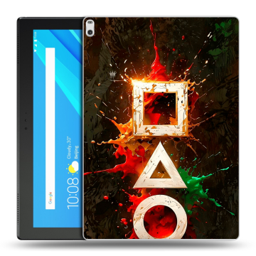 Силиконовый чехол на Lenovo Tab 4 10 Plus с принтом Squid Game Игра кальмара