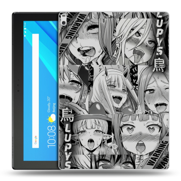 Силиконовый чехол на Lenovo Tab 4 10 Plus с принтом Ahegao Ахегао Аниме
