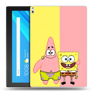 Силиконовый чехол на Lenovo Tab 4 10 Plus с принтом Спанч боб Спанчбоб Силиконовый чехол на Lenovo Tab 4 10 Plus с принтом Спанч боб Спанчбоб