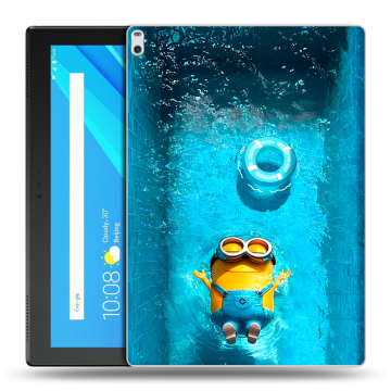 Силиконовый чехол на Lenovo Tab 4 10 Plus с принтом Миньоны Силиконовый чехол на Lenovo Tab 4 10 Plus с принтом Миньоны