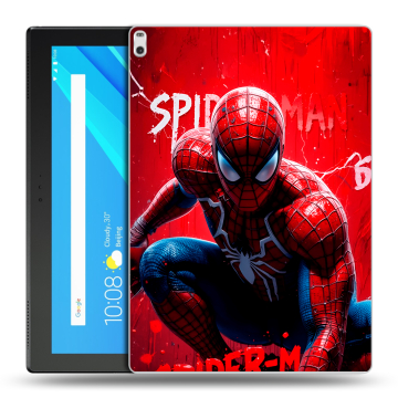 Силиконовый чехол на Lenovo Tab 4 10 Plus с принтом Spiderman Человек паук Силиконовый чехол на Lenovo Tab 4 10 Plus с принтом Spiderman Человек паук