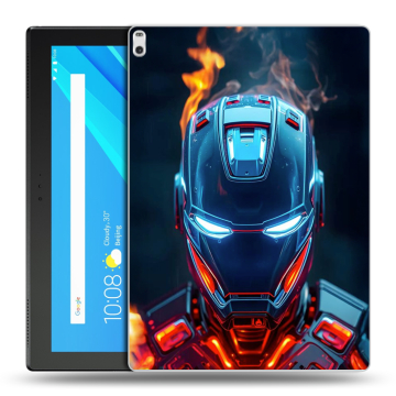 Силиконовый чехол на Lenovo Tab 4 10 Plus с принтом IronMan Железный человек