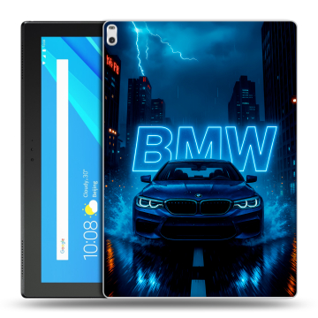 Силиконовый чехол на Lenovo Tab 4 10 Plus с принтом BMW БМВ