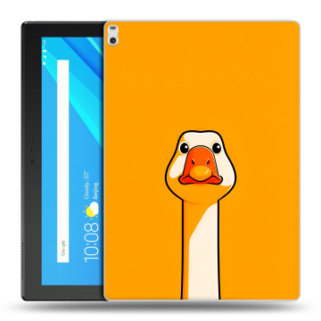 Силиконовый чехол на Lenovo Tab 4 10 Plus с принтом Смешная утка