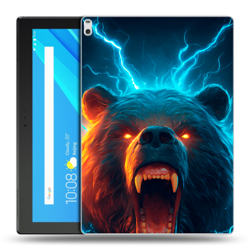 Силиконовый чехол на Lenovo Tab 4 10 Plus с принтом Медведь