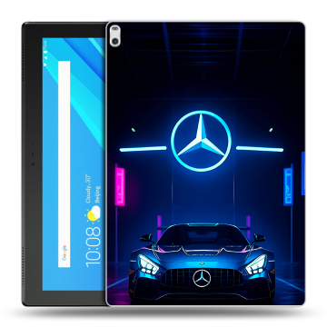 Силиконовый чехол на Lenovo Tab 4 10 Plus с принтом Mercedes Мерседес