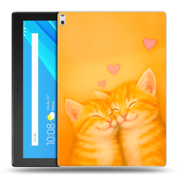 Силиконовый чехол на Lenovo Tab 4 10 Plus с принтом Милые котята Силиконовый чехол на Lenovo Tab 4 10 Plus с принтом Милые котята