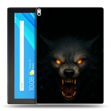 Силиконовый чехол на Lenovo Tab 4 10 Plus с принтом Волк