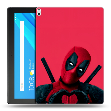 Силиконовый чехол на Lenovo Tab 4 10 Plus с принтом Дедпул Deadpool