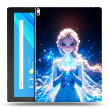 Силиконовый чехол на Lenovo Tab 4 10 Plus с принтом Холодное сердце Frozen