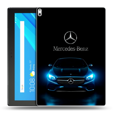 Силиконовый чехол на Lenovo Tab 4 10 Plus с принтом Mercedes Мерседес