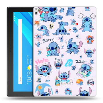 Силиконовый чехол на Lenovo Tab 4 10 Plus с принтом Лило и Стич