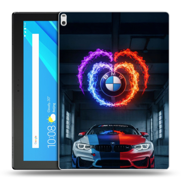Силиконовый чехол на Lenovo Tab 4 10 Plus с принтом BMW БМВ Силиконовый чехол на Lenovo Tab 4 10 Plus с принтом BMW БМВ