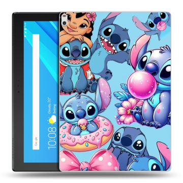 Силиконовый чехол на Lenovo Tab 4 10 Plus с принтом Лило и Стич