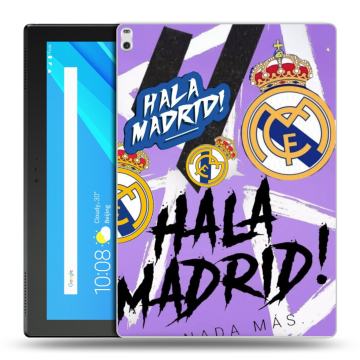 Силиконовый чехол на Lenovo Tab 4 10 Plus с принтом Real Madrid Реал Мадрид