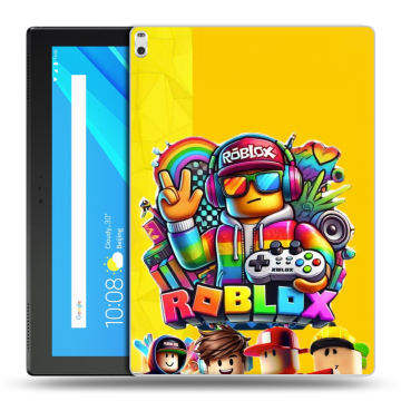 Силиконовый чехол на Lenovo Tab 4 10 Plus с принтом Roblox Роблокс