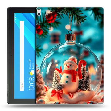 Силиконовый чехол на Lenovo Tab 4 10 Plus с принтом Новый год