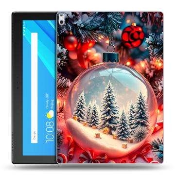 Силиконовый чехол на Lenovo Tab 4 10 Plus с принтом Новый год