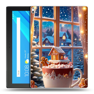 Силиконовый чехол на Lenovo Tab 4 10 Plus с принтом Новый год
