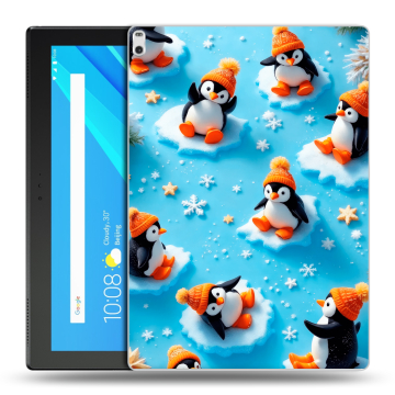 Силиконовый чехол на Lenovo Tab 4 10 Plus с принтом Новый год