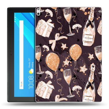Силиконовый чехол на Lenovo Tab 4 10 Plus с принтом Новый год