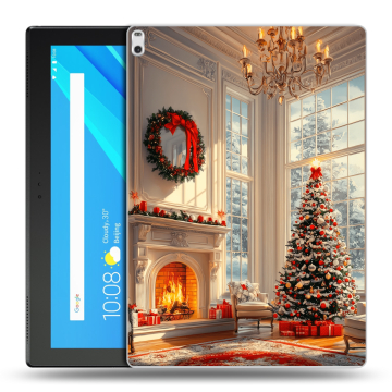 Силиконовый чехол на Lenovo Tab 4 10 Plus с принтом Новый год