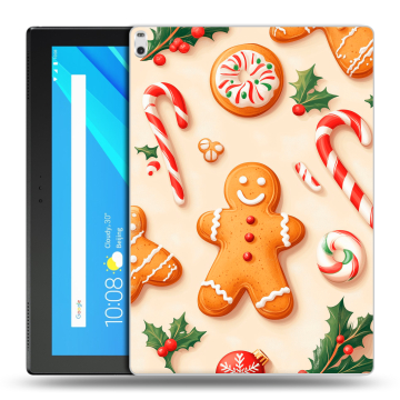 Силиконовый чехол на Lenovo Tab 4 10 Plus с принтом Новый год