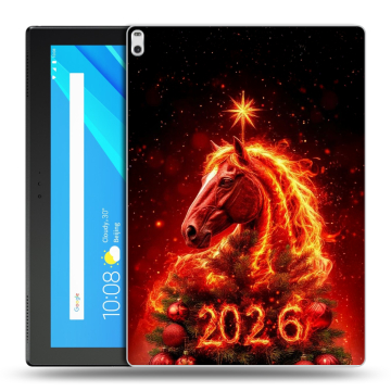 Силиконовый чехол на Lenovo Tab 4 10 Plus с принтом Новый год