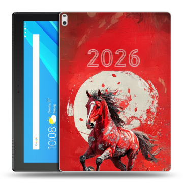 Силиконовый чехол на Lenovo Tab 4 10 Plus с принтом Новый год