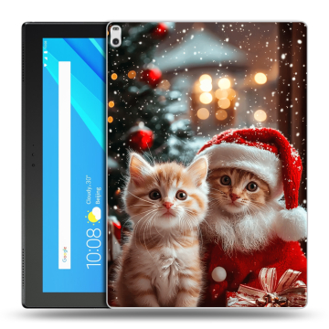 Силиконовый чехол на Lenovo Tab 4 10 Plus с принтом Новый год