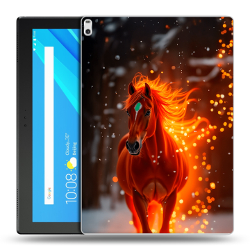 Силиконовый чехол на Lenovo Tab 4 10 Plus с принтом Новый год