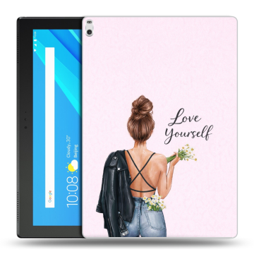 Силиконовый чехол на Lenovo Tab 4 10 Plus с принтом женский Силиконовый чехол на Lenovo Tab 4 10 Plus с принтом женский